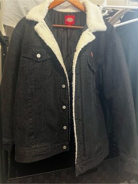 Dickies Black Sherpa-Lined Denim Jacket